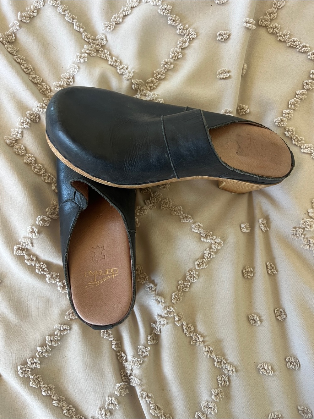 Dansko  Leather Slip-On made in Italy Clogs with Low Heel